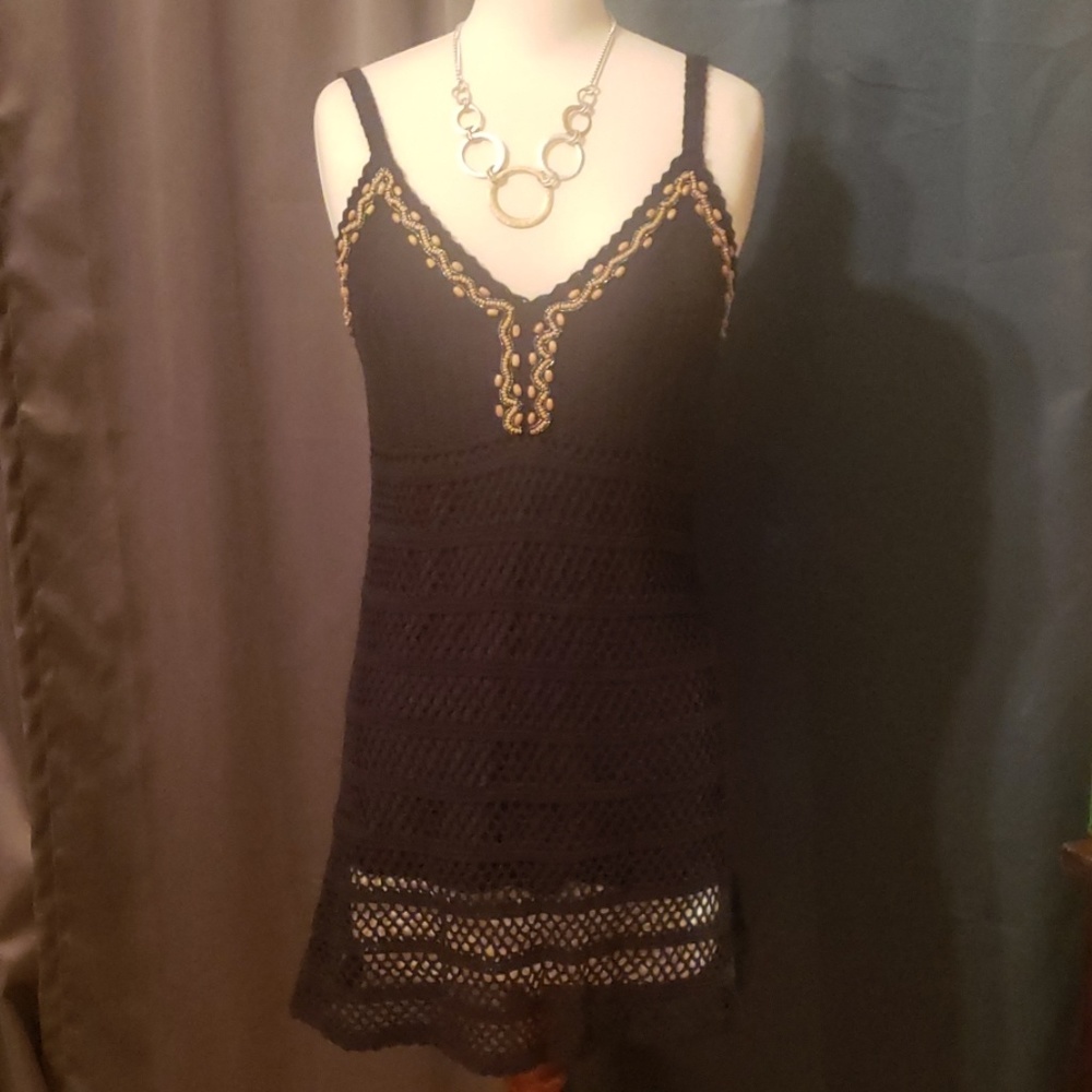 Crocheted & Beaded Boho Tank